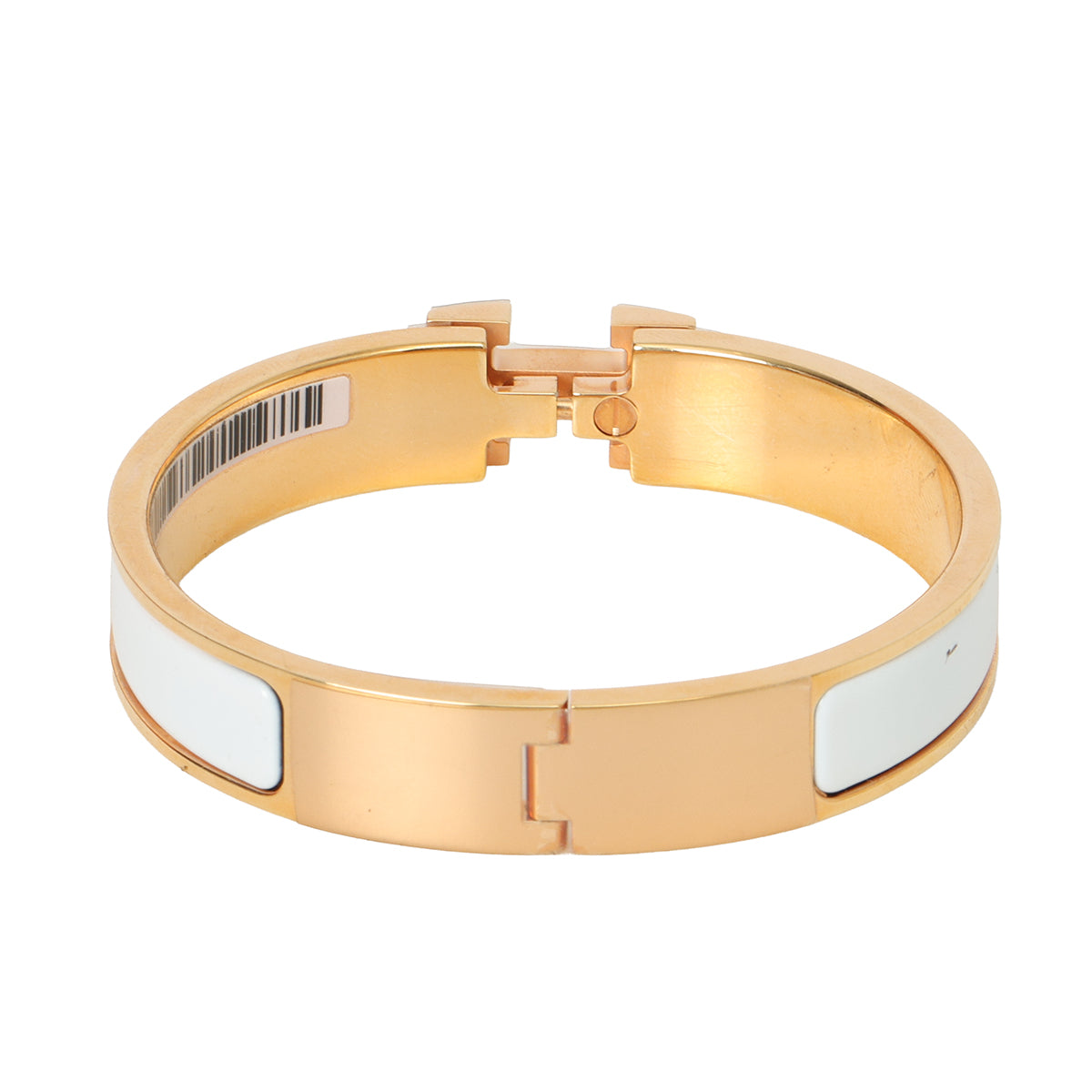 Blanc Enamel Clic H Bracelet PM