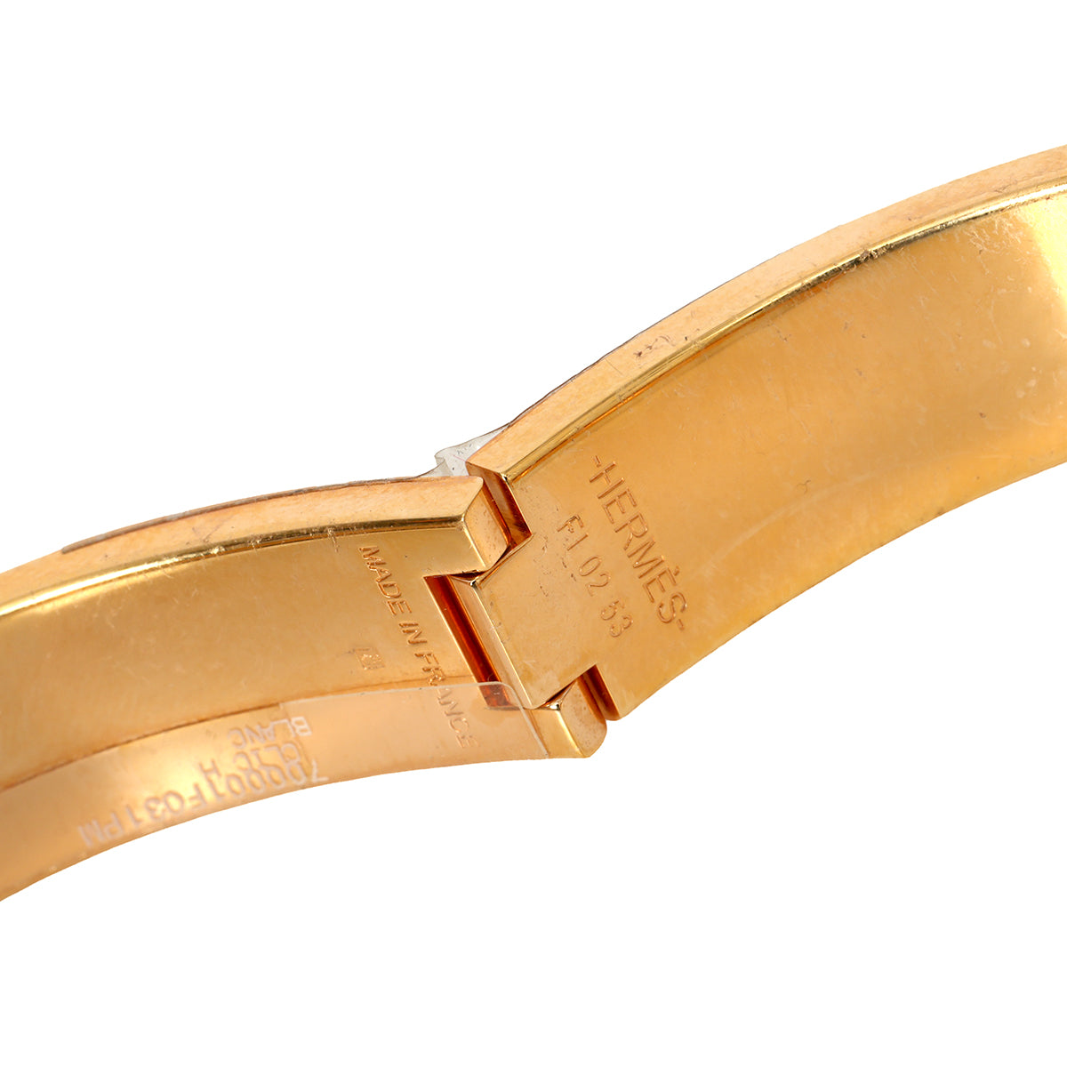 Blanc Enamel Clic H Bracelet PM