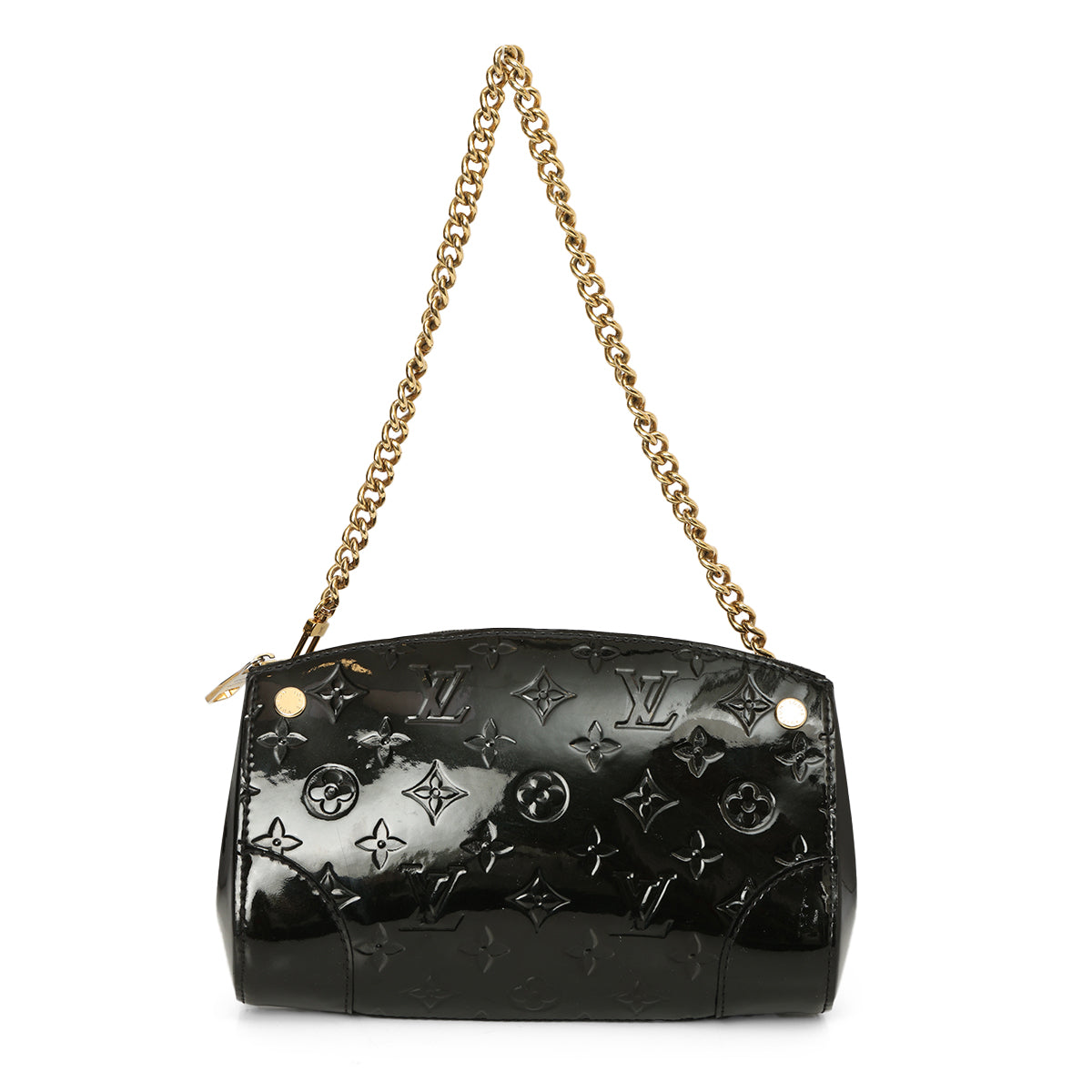Black Monogram Vernis Santa Monica Shoulder Bag One Size