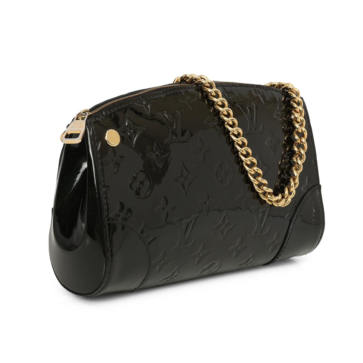 Black Monogram Vernis Santa Monica Shoulder Bag One Size