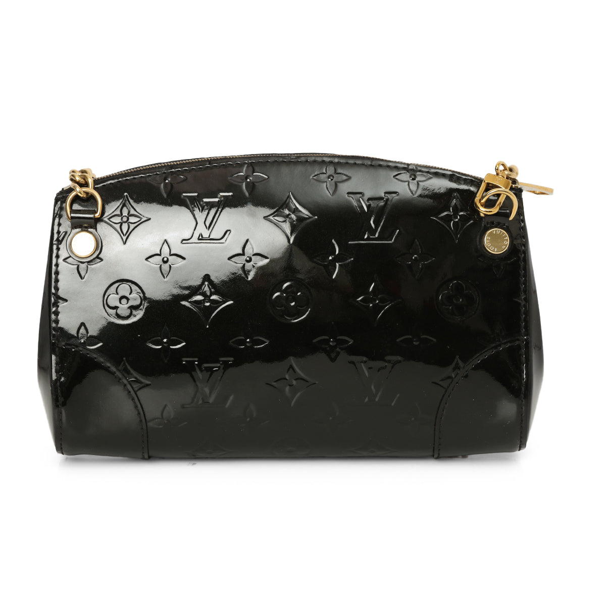 Black Monogram Vernis Santa Monica Shoulder Bag One Size