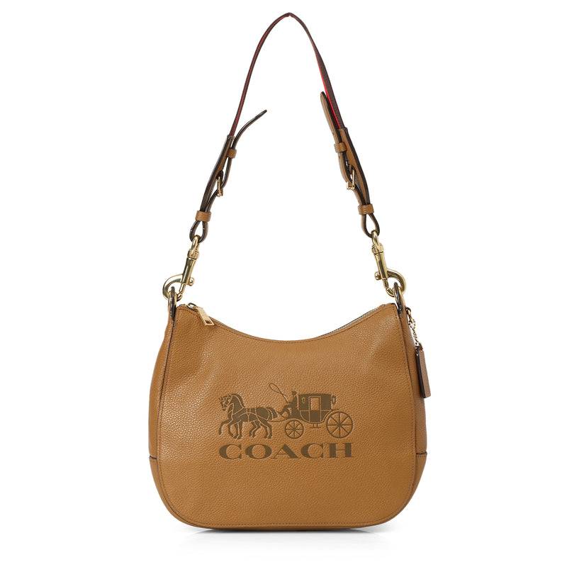 Coach tan jes leather hobo bag one size sale