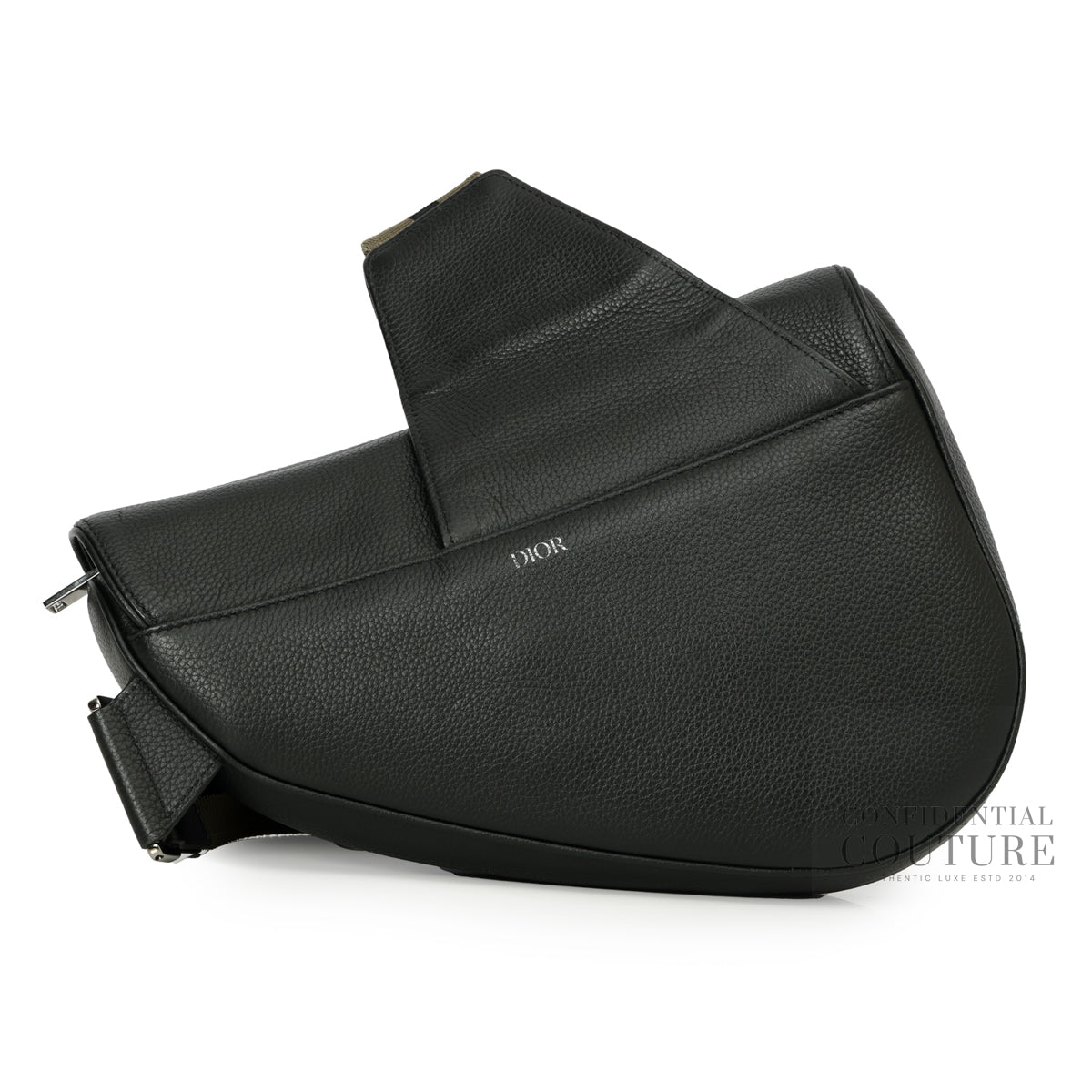 Saddle Messenger Shoulder Crossbody Bag Black