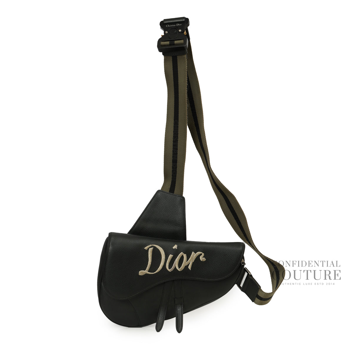 Saddle Messenger Shoulder Crossbody Bag Black