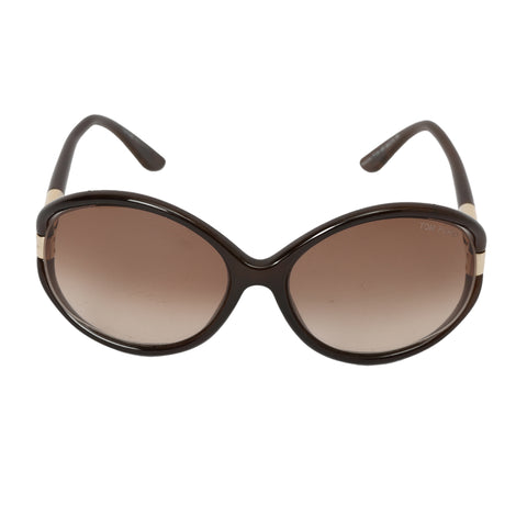 Brown Frame Oversized Sandrine Sunglasses