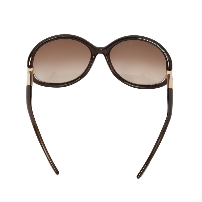 Brown Frame Oversized Sandrine Sunglasses