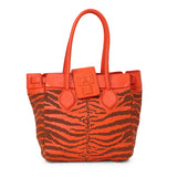 Orange Aand Black Perforated Tote One Size