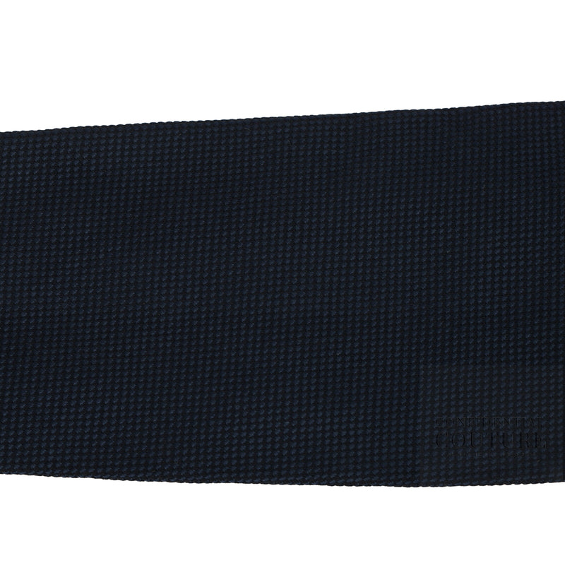 Gucci Navy Grenadine Weave Silk Tie with Crest Logo