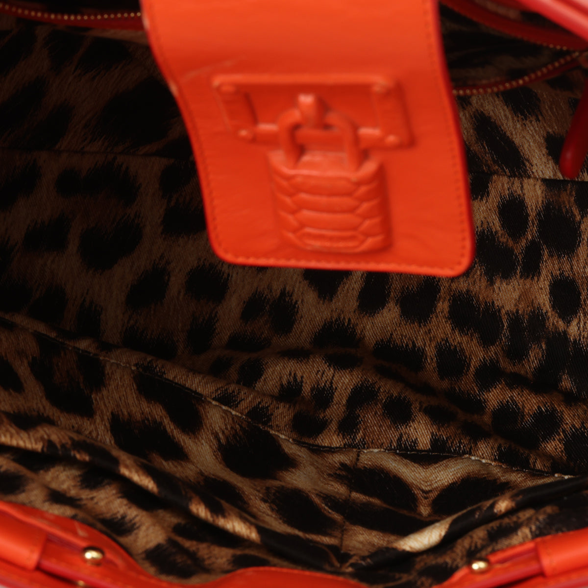 Orange Aand Black Perforated Tote One Size