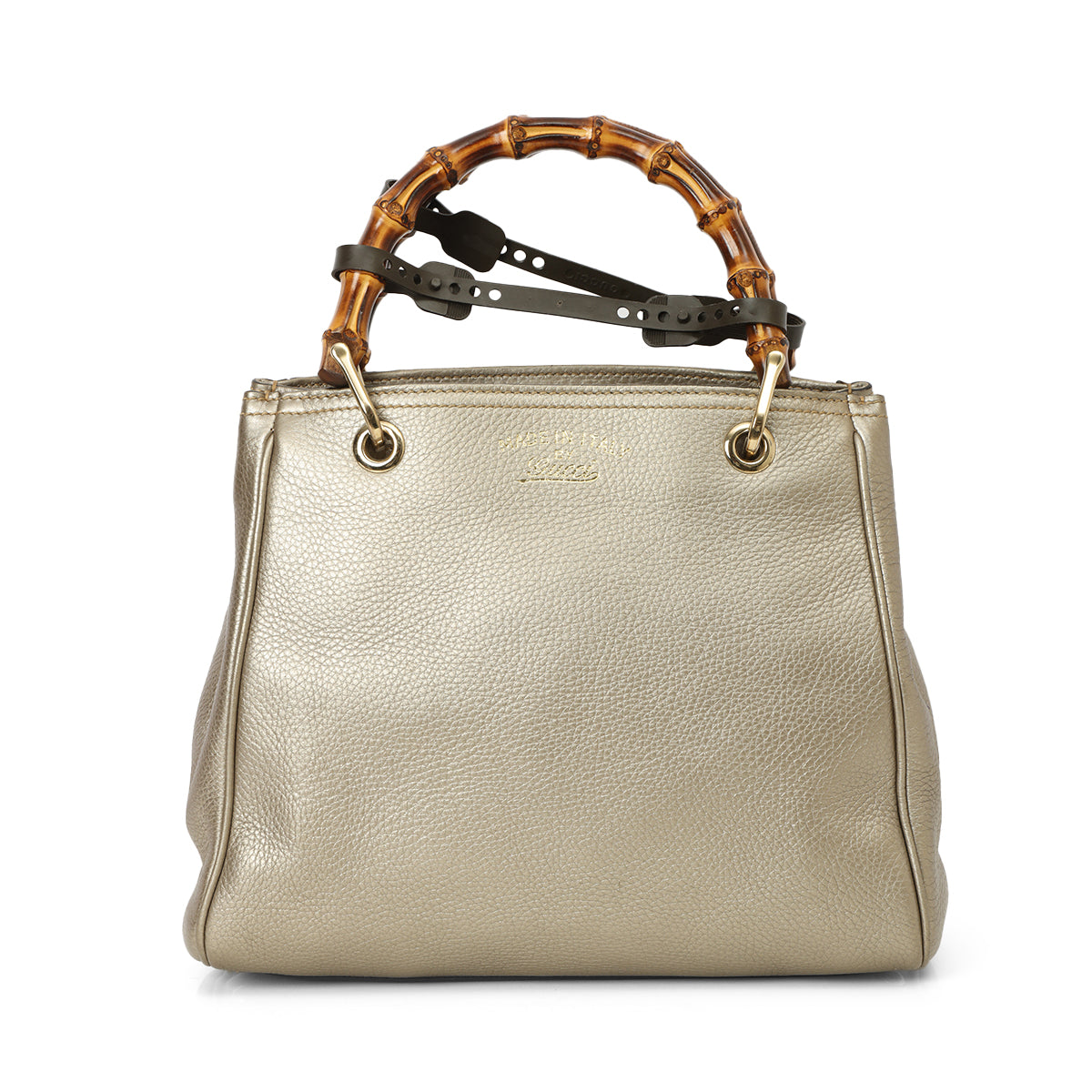 Shop Pre-Owned Authentic Gucci Bamboo Small Shopper Bag