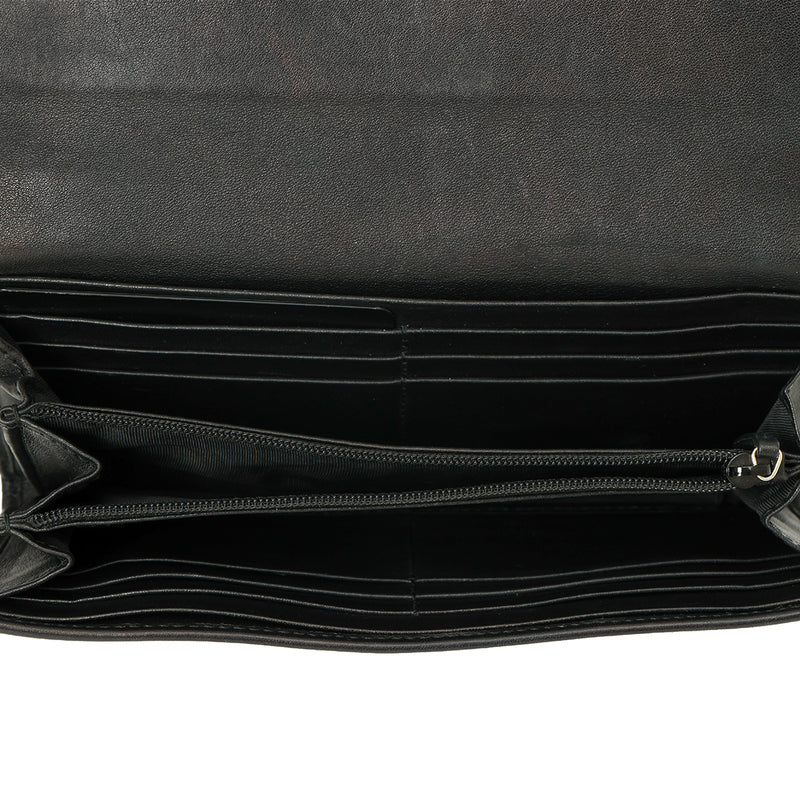 Gucci black microguccissima continental wallet price