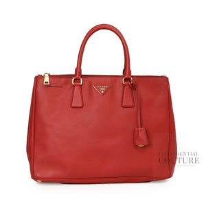 Galleria Large Red Saffiano Leather Bag