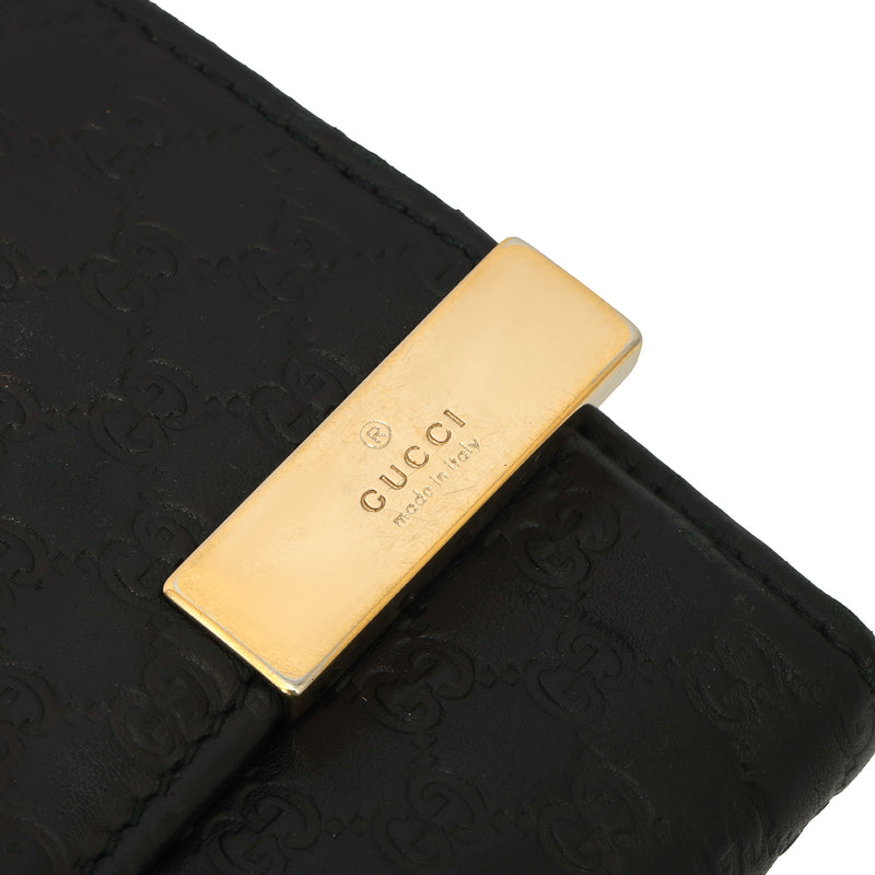 Gucci black microguccissima continental wallet price