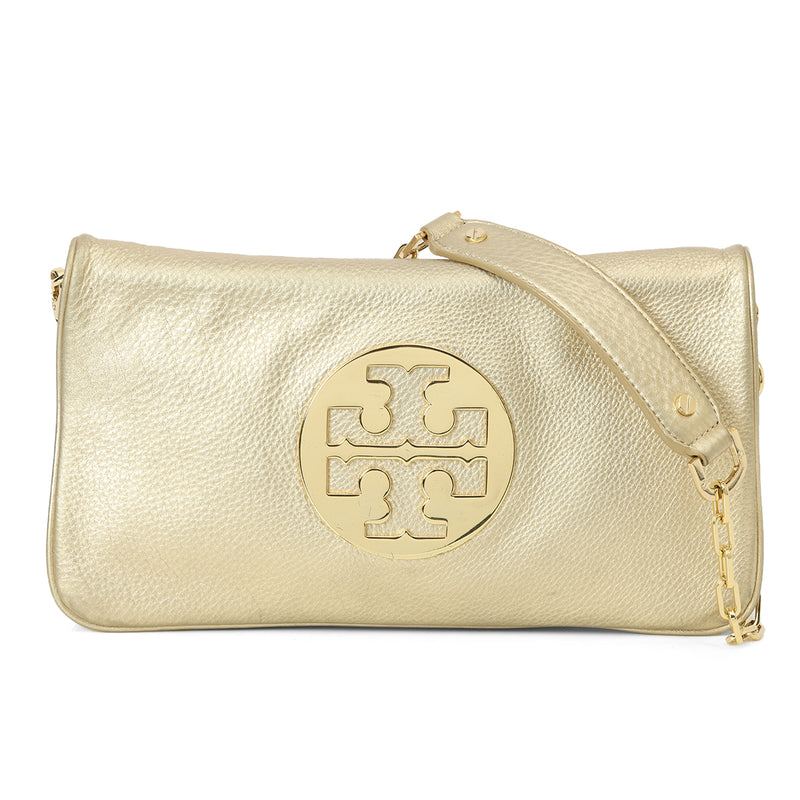 Tory Burch Gold Reva Chain Clutch One Size