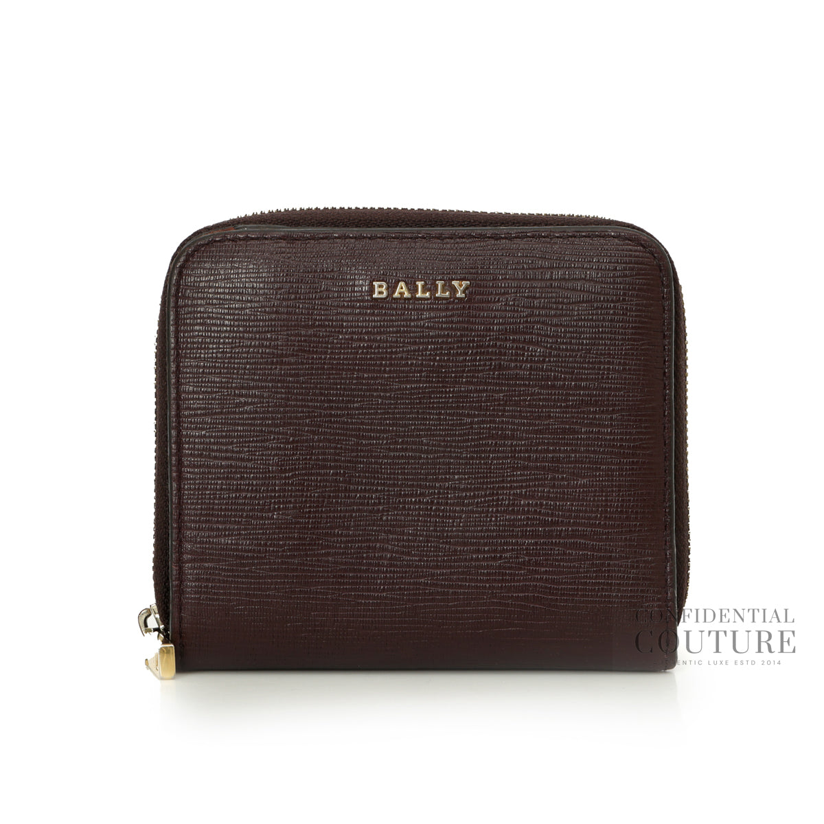 Dark Plum Leather Compact Wallet