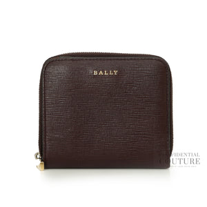 Dark Plum Leather Compact Wallet
