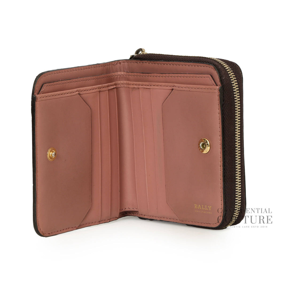 Dark Plum Leather Compact Wallet