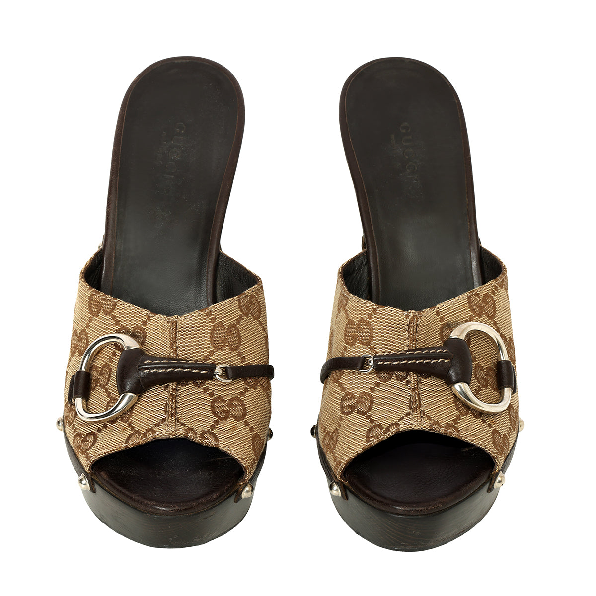 Heels Horsebit Canvas Monogram Mules EU 39 | UK 6 | US 9