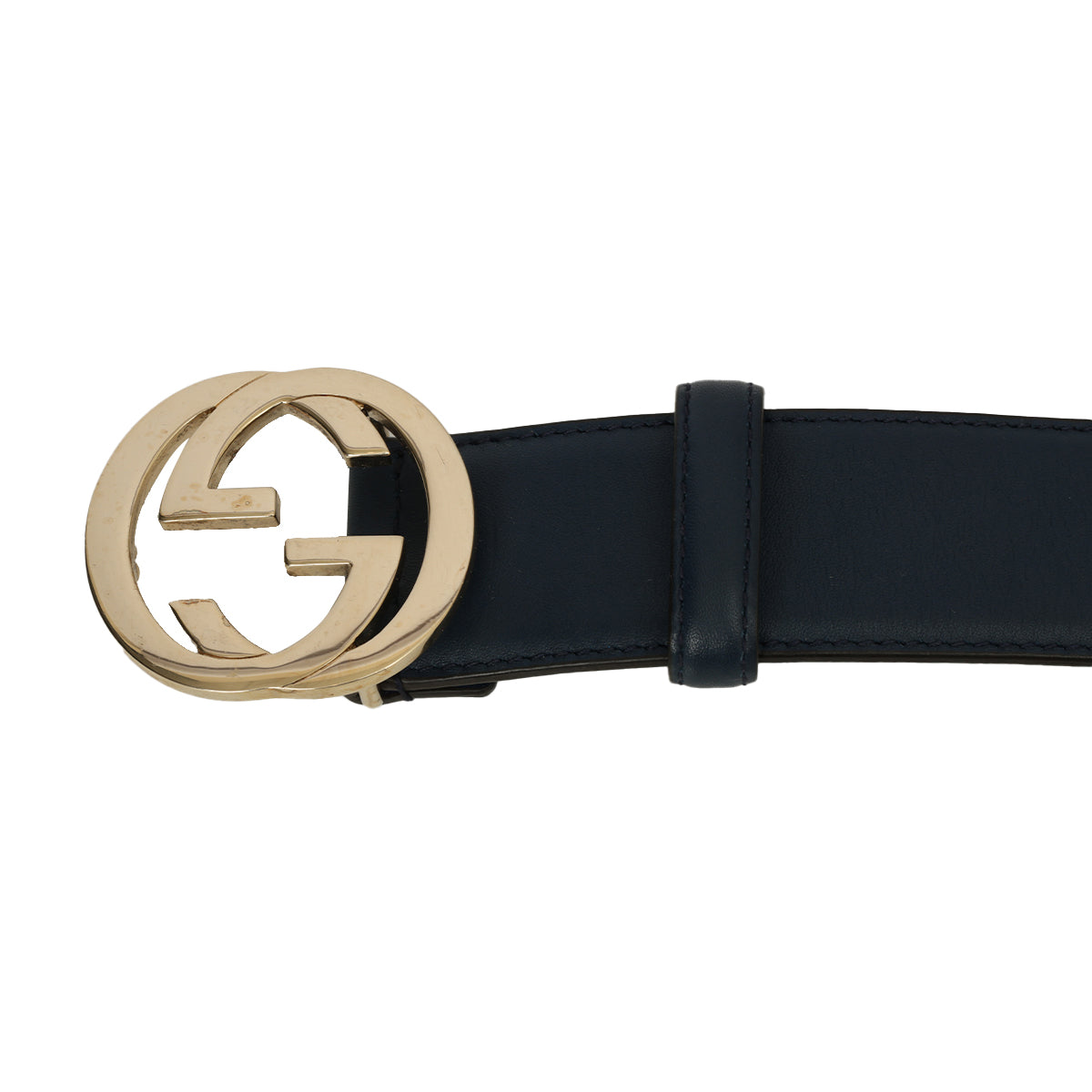 GG Interlocking Leather Belt-Size: 40