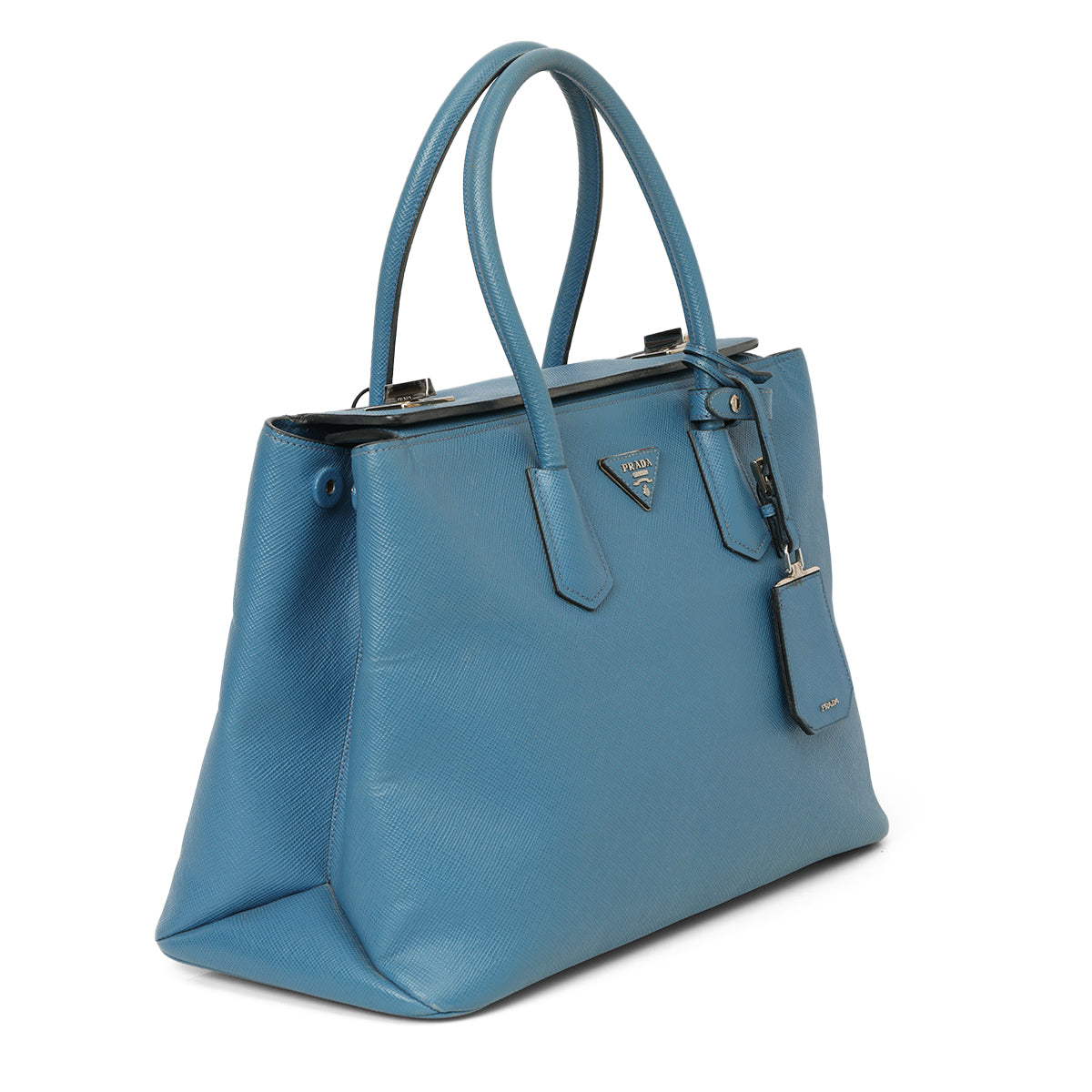 Saffiano Cuir Leather Twin Large Tote Bag