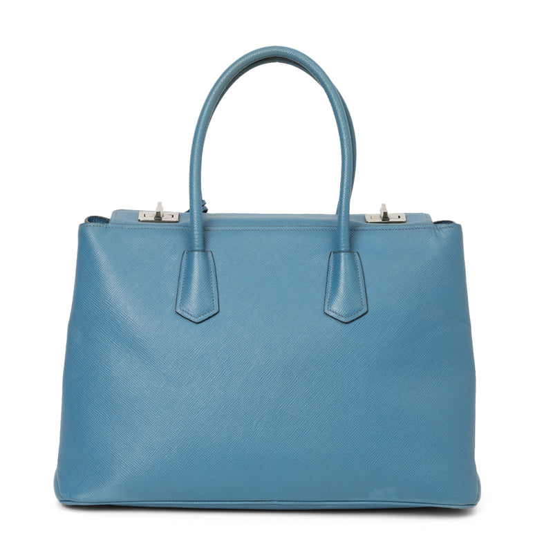 Saffiano Cuir Leather Twin Large Tote Bag