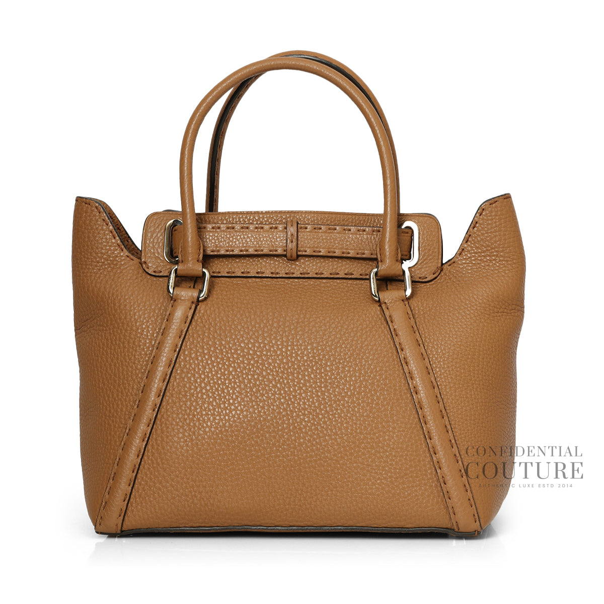 Brown Pebblled Leather Selleria Tote