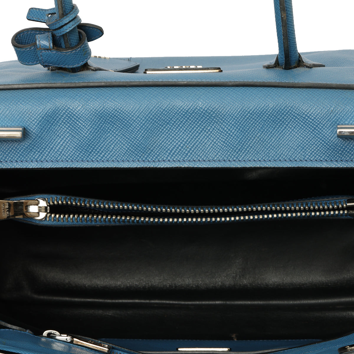 Saffiano Cuir Leather Twin Large Tote Bag