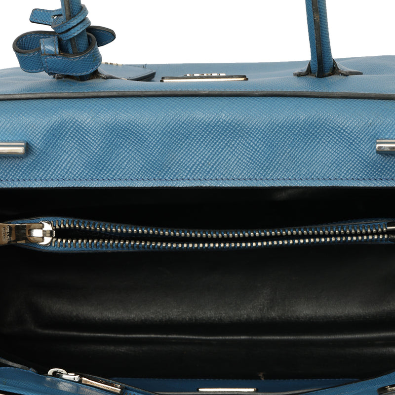 Saffiano Cuir Leather Twin Large Tote Bag