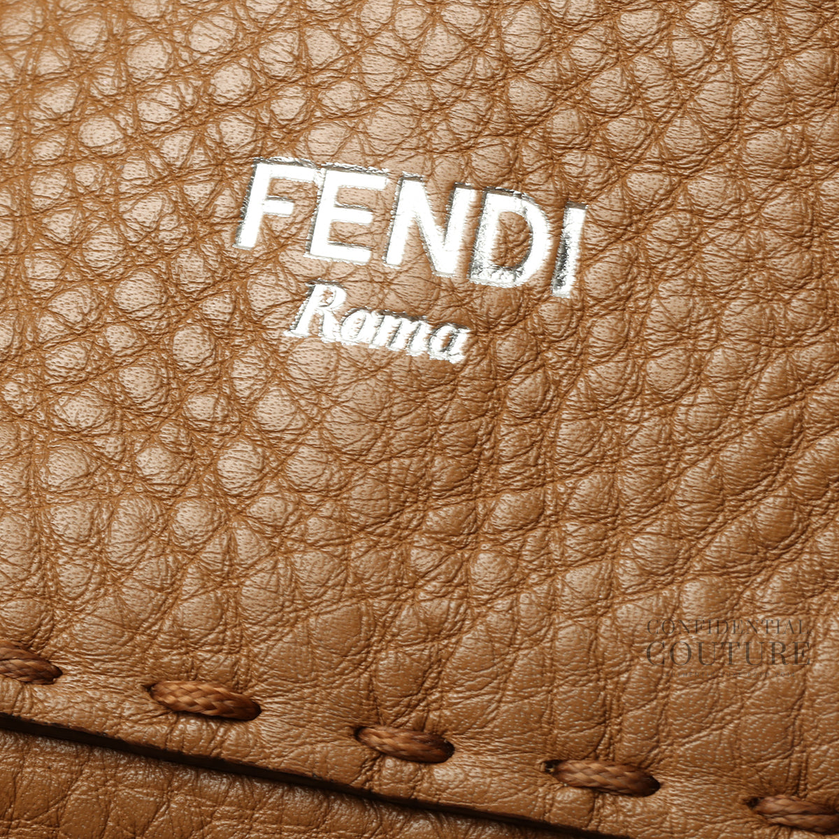 Brown Pebblled Leather Selleria Tote
