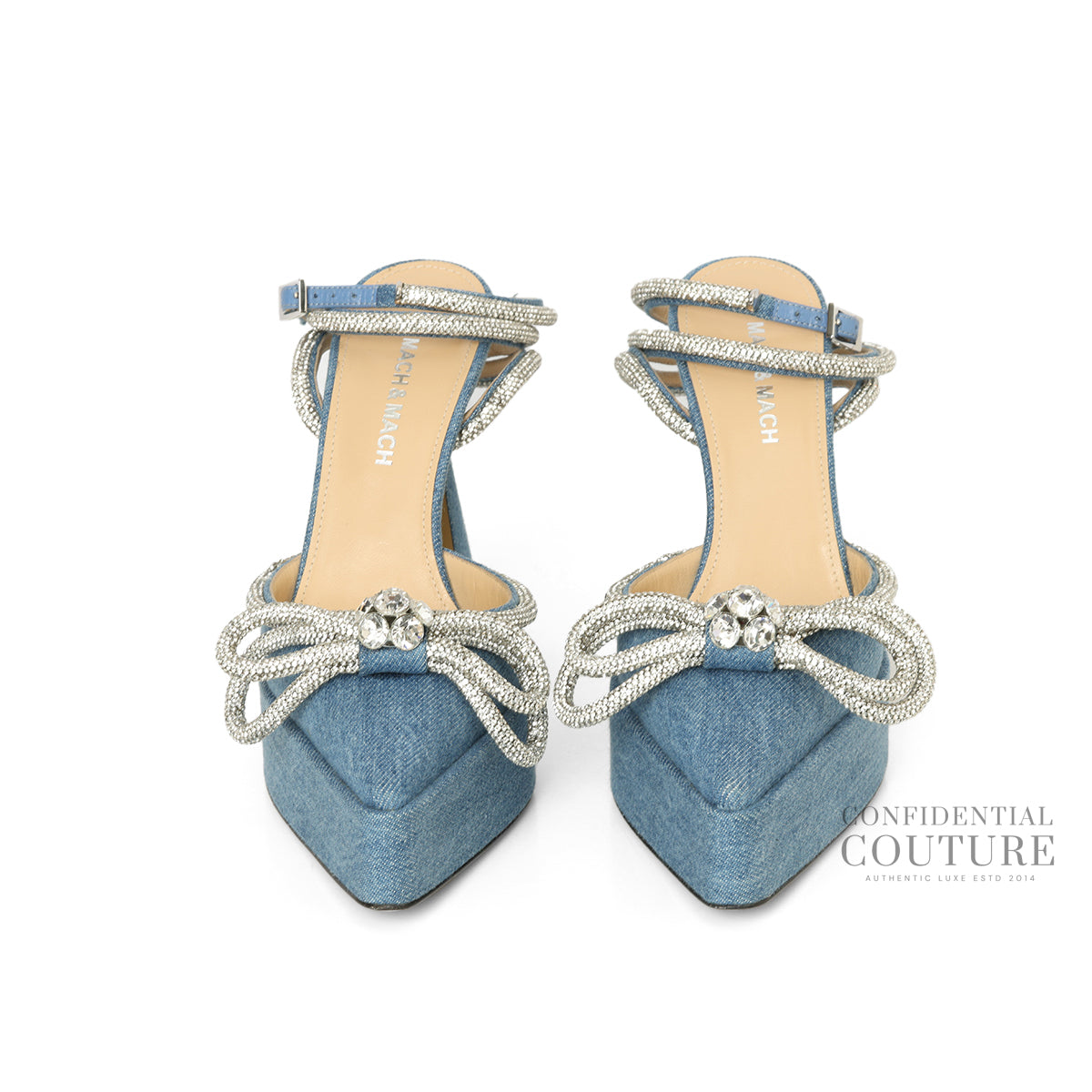 Double Bow Blue Denim Platform Pumps EU 36.5 | UK 4 | US 6.5