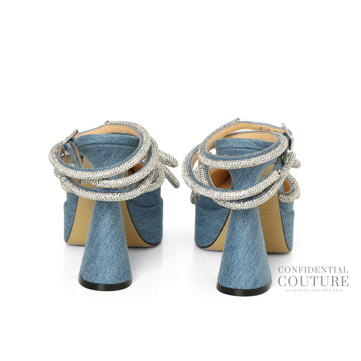 Double Bow Blue Denim Platform Pumps EU 36.5 | UK 4 | US 6.5