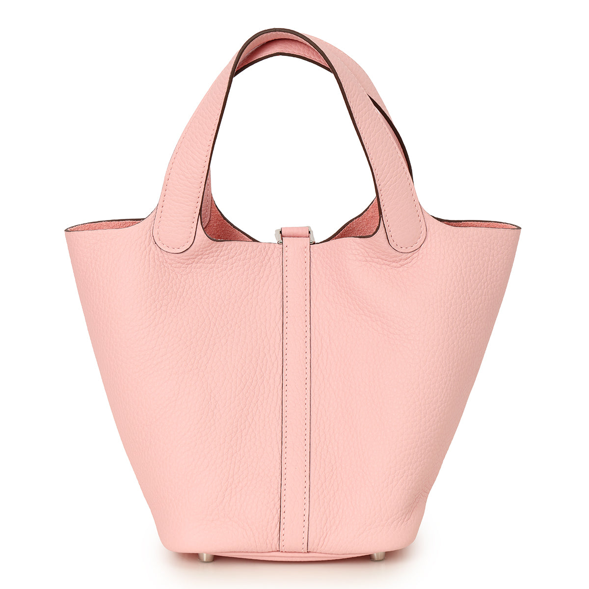 Sac Picotin Lock 18 Taurillion Clemence 3Q Rose Sakura Bag