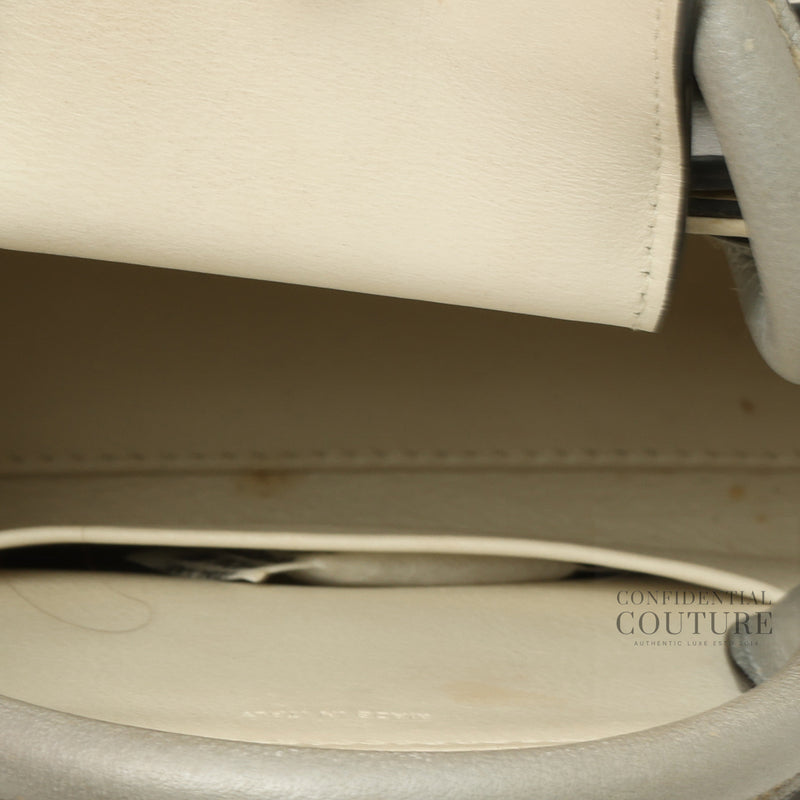 Pre loved christian dior silver diorever mini leather bag price
