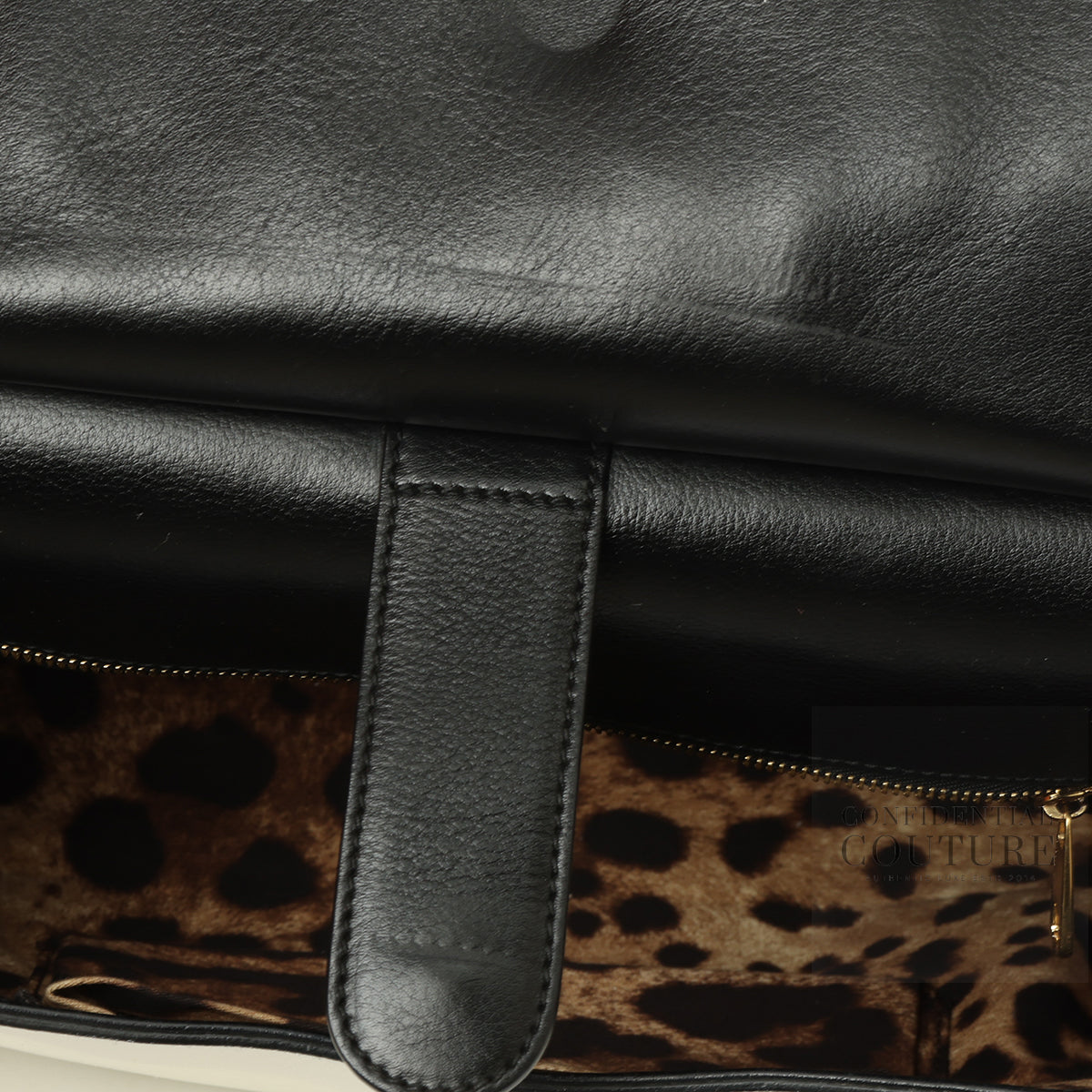 Black & White Miss Sicily Medium Top Handle Bag