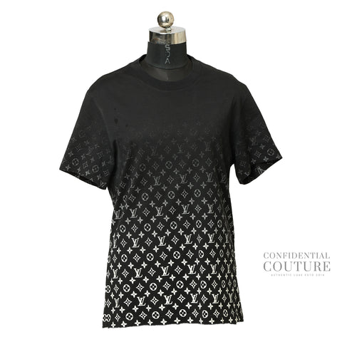 Black Gradient Cotton T-shirt- XL