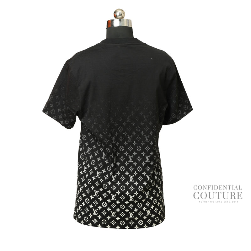 Black Gradient Cotton T-shirt- XL