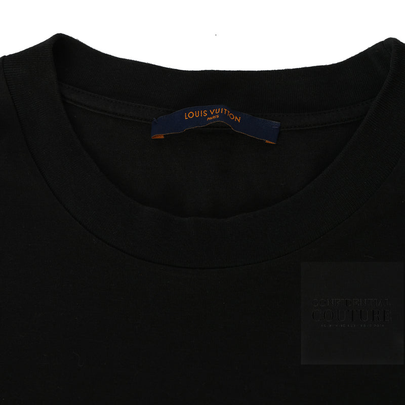 Black Gradient Cotton T-shirt- XL