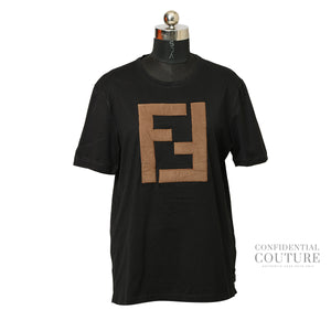 Black FF Crewneck T-Shirt- XXL