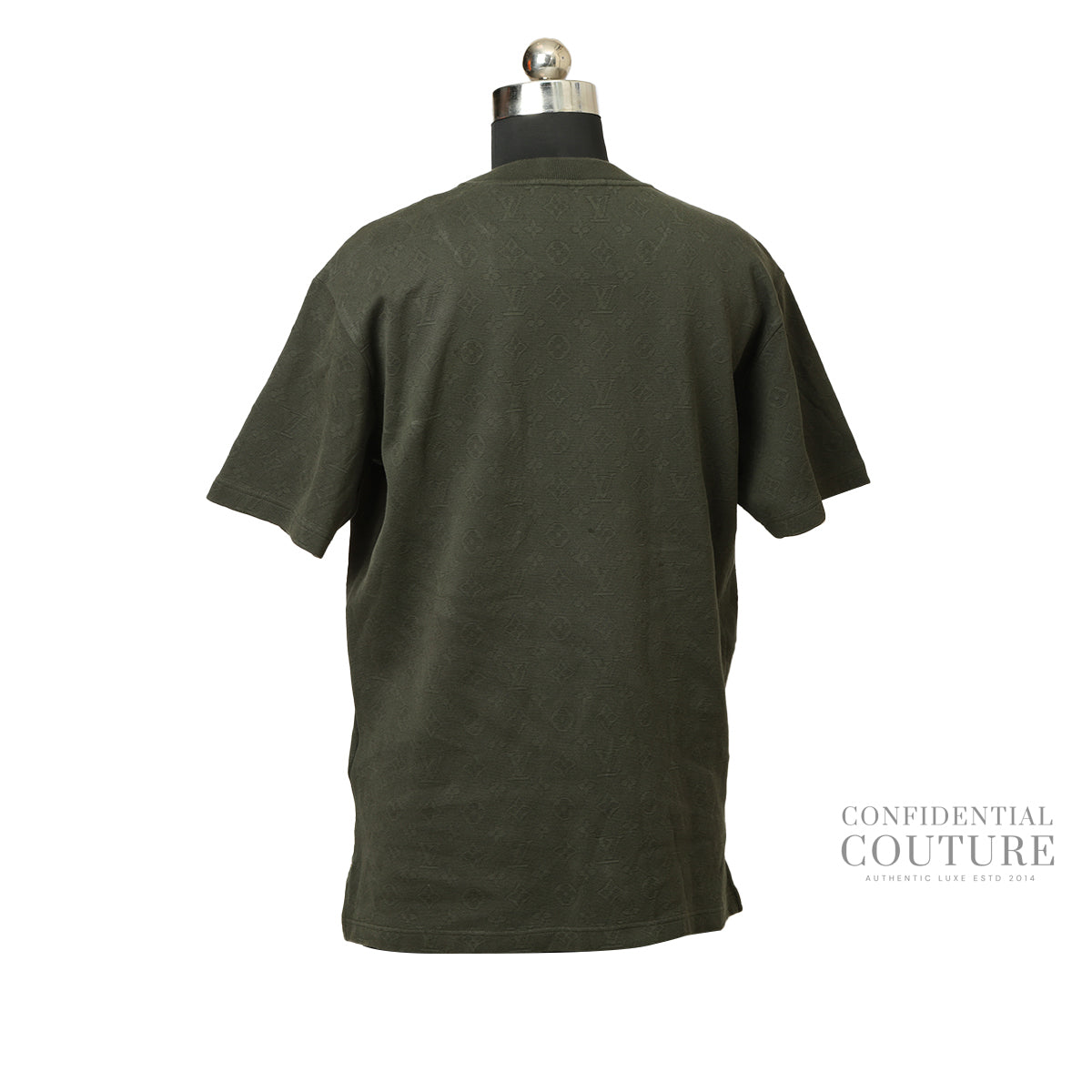 Olive Signature 3D Pocket Monogram T-Shirt- L