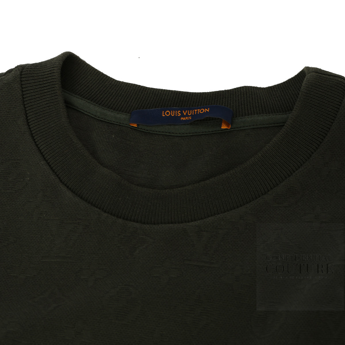 Olive Signature 3D Pocket Monogram T-Shirt- L