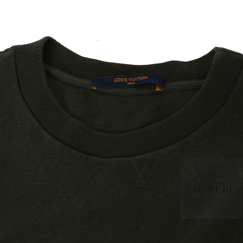 Olive Signature 3D Pocket Monogram T-Shirt- L