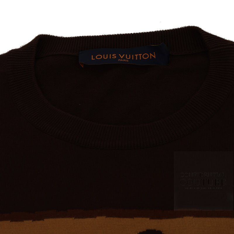 Brown Graphic Short-Sleeved Crewneck T-Shirt UK L