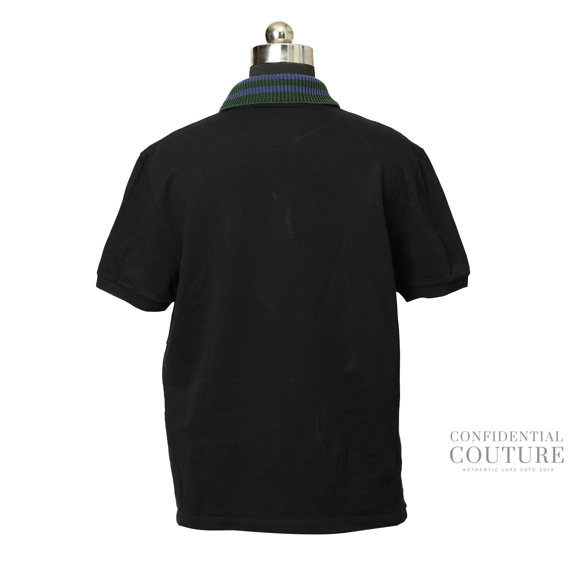 Multicolor Tiger Head Embroidered Accent Printed Polo Shirt- XXL