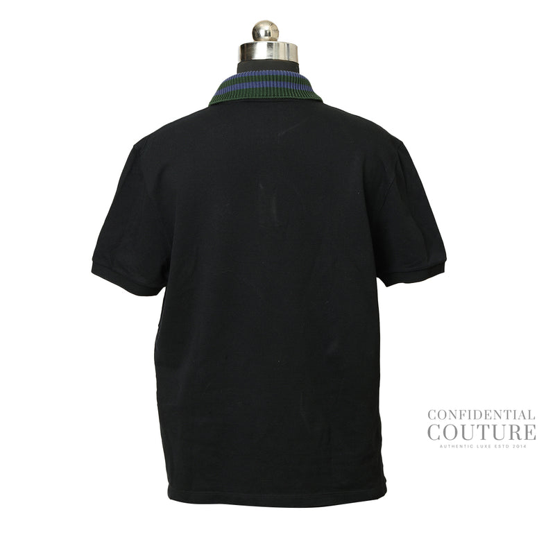 Men gucci multicolor tiger head embroidered accent printed polo shirt xxl