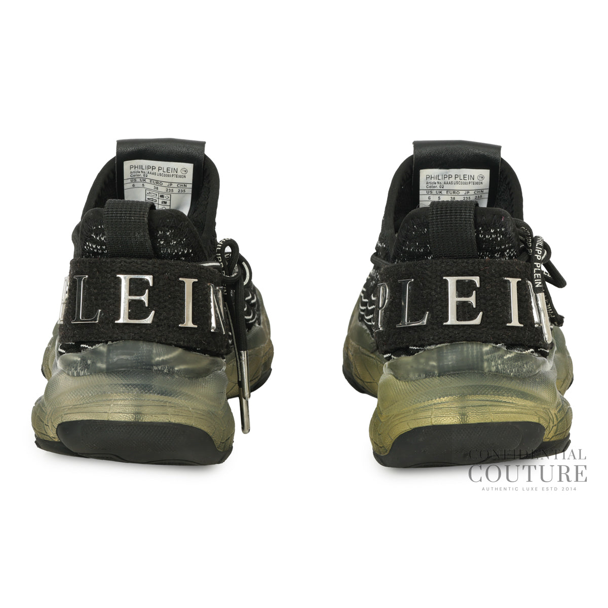 Authentic Pre-Loved — Black Runner Hyper $hock Sneakers UK 5 | US 6 | EU 38 — Back View