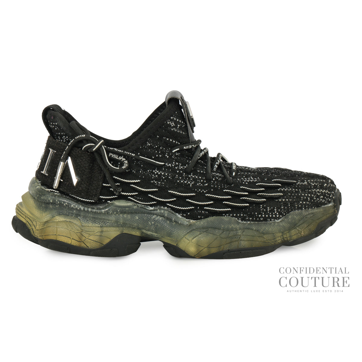 Authentic Pre-Loved — Black Runner Hyper $hock Sneakers UK 5 | US 6 | EU 38 — Front View