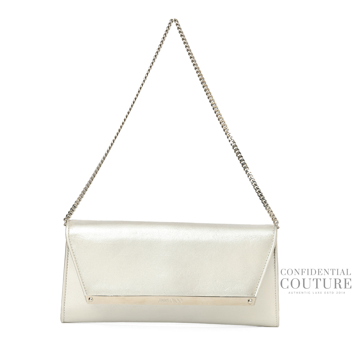 Silver Emmie Clutch Bag