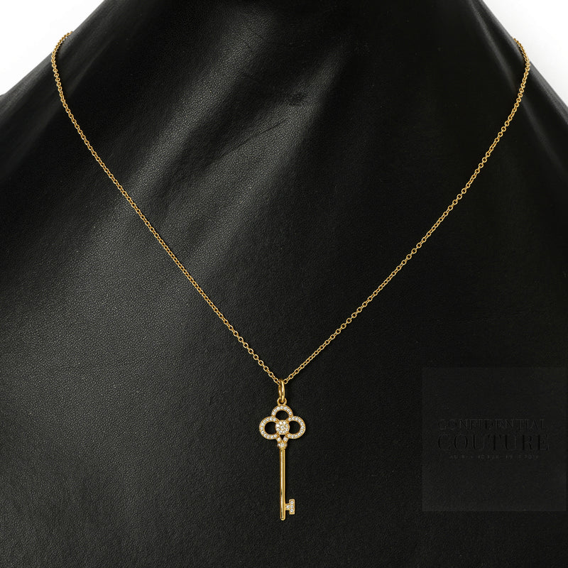 KeysCrown Key in 18K Yellow Gold with Diamonds | 1.5"
