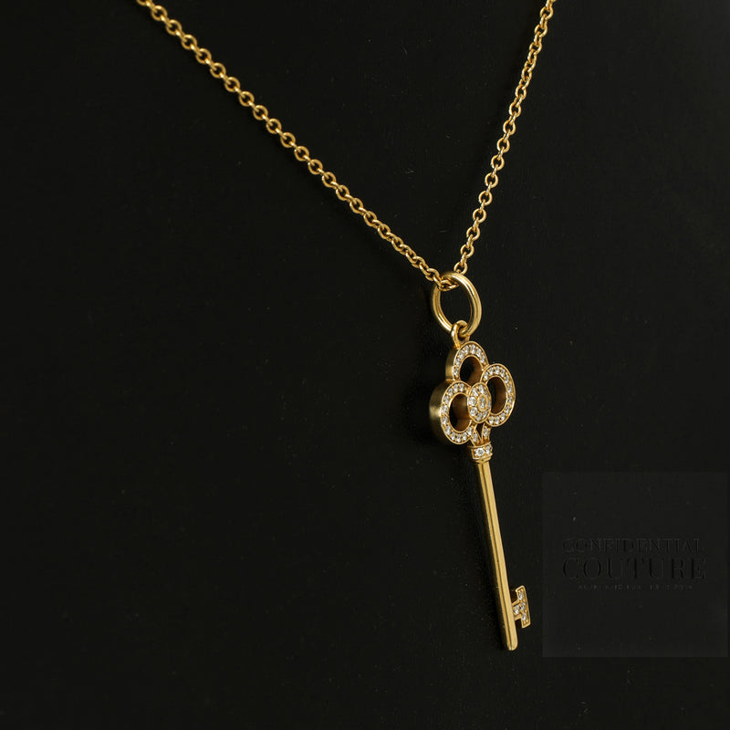 KeysCrown Key in 18K Yellow Gold with Diamonds | 1.5"