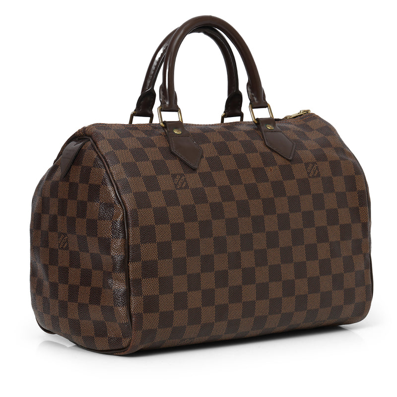 Women pre loved Louis Vuiiton Damier Ebene Speedy Bandoulière 30 Bag